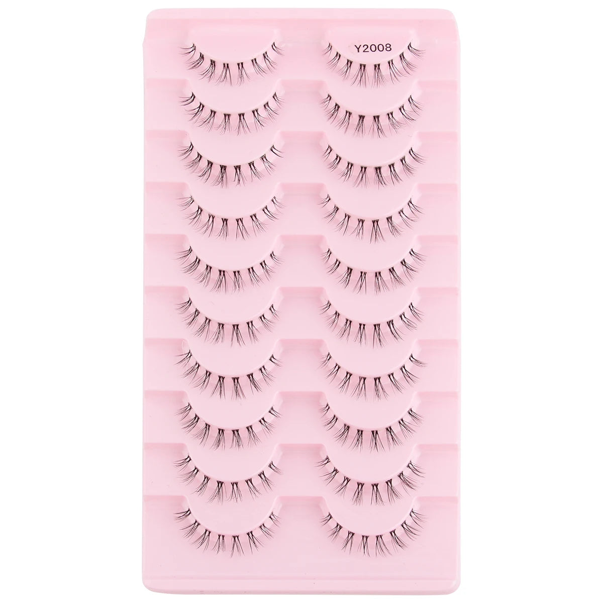 YSDO 3/10pairs Manga Lashes Natural Look False Eyelashes 3D Fake Mink Lashes Extensions Makeup Tools Clear Band Faux Cils