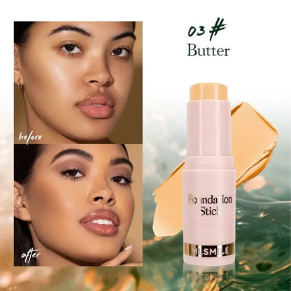 Facial Stick Foundation Full Coverage Dark Skin Foundation Makeup Lasting Oil-control Concealer Base Cream Matte Natural Primer