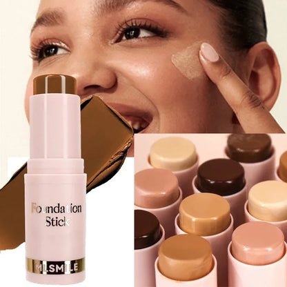 Facial Stick Foundation Full Coverage Dark Skin Foundation Makeup Lasting Oil-control Concealer Base Cream Matte Natural Primer