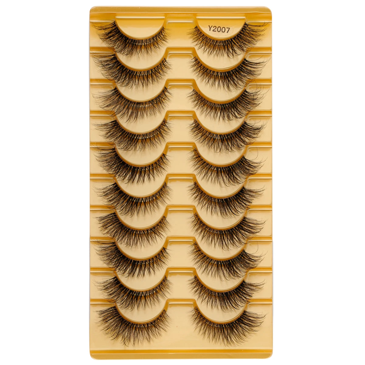 YSDO 3/10pairs Manga Lashes Natural Look False Eyelashes 3D Fake Mink Lashes Extensions Makeup Tools Clear Band Faux Cils